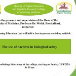 Workshop: The use of bacteria in biological safety