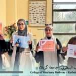حملة توعوية في كلية الطب البيطري لمناهضة العنف ضد المرأة