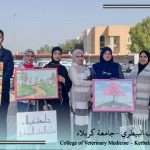 كلية الطب البيطري تشارك في معرض الأعمال الفنية بمناسبة اسبوع الجامعة